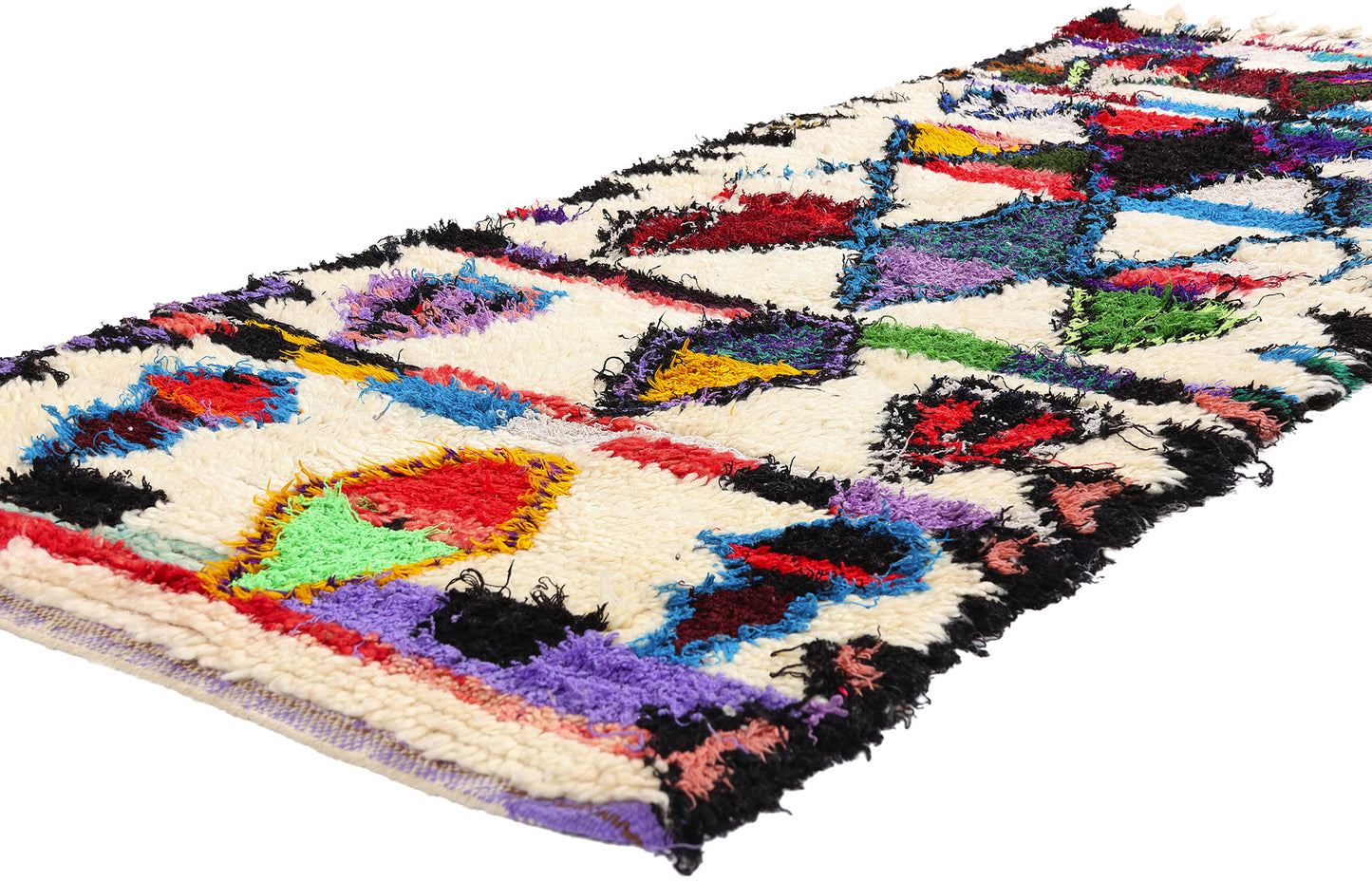 3 x 7 - Ivory Vintage Azilal Moroccan Rug - 21936