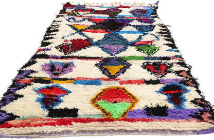 3 x 7 - Ivory Vintage Azilal Moroccan Rug - 21936