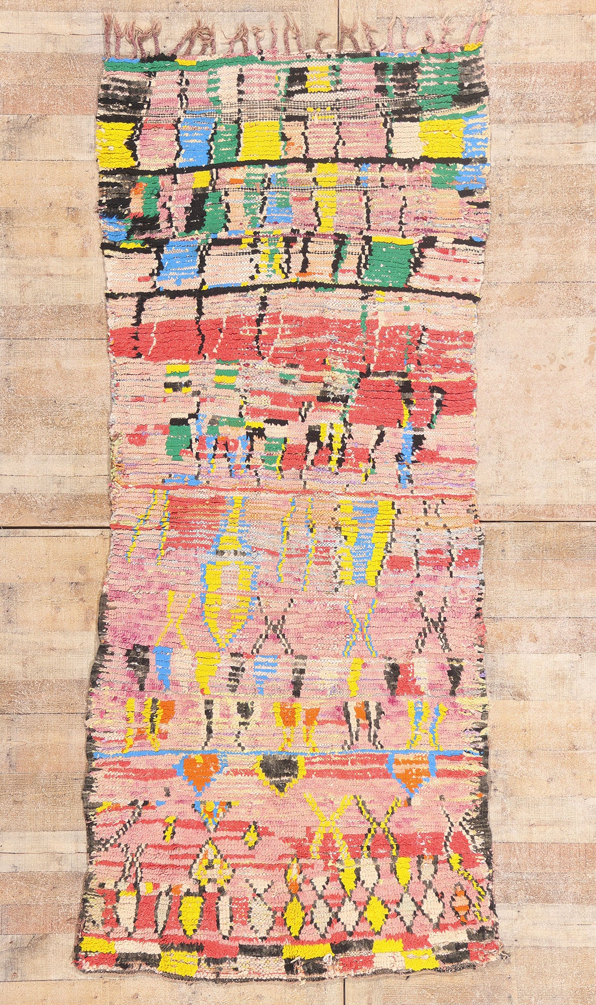 4 x 8 - Pink Vintage Boujad Moroccan Rug - 21937