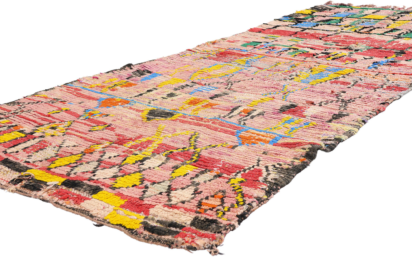 4 x 8 - Pink Vintage Boujad Moroccan Rug - 21937
