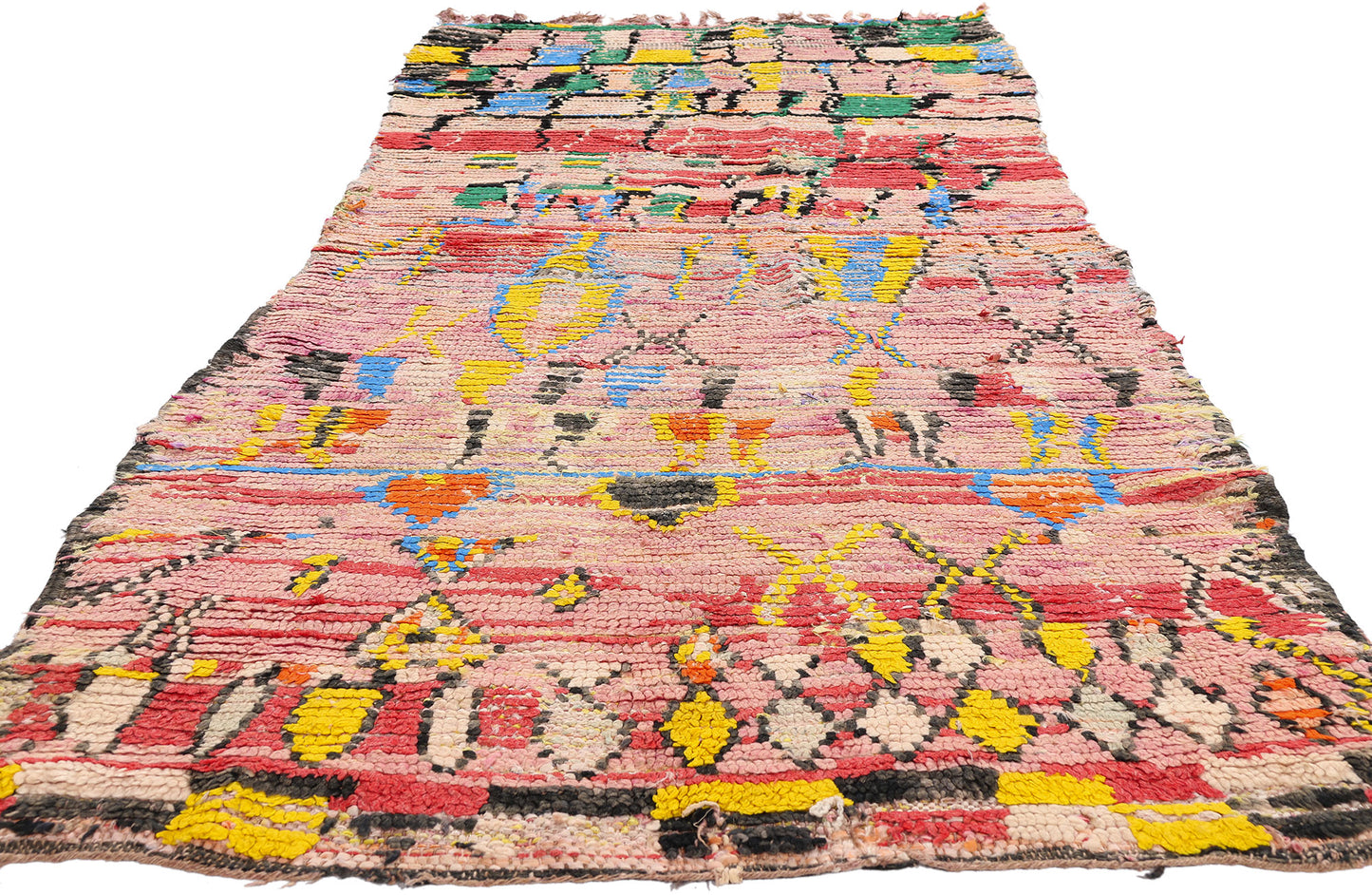 4 x 8 - Pink Vintage Boujad Moroccan Rug - 21937