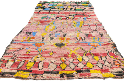 4 x 8 - Pink Vintage Boujad Moroccan Rug - 21937