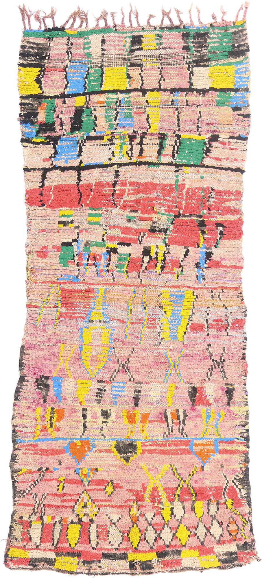 4 x 8 - Pink Vintage Boujad Moroccan Rug - 21937