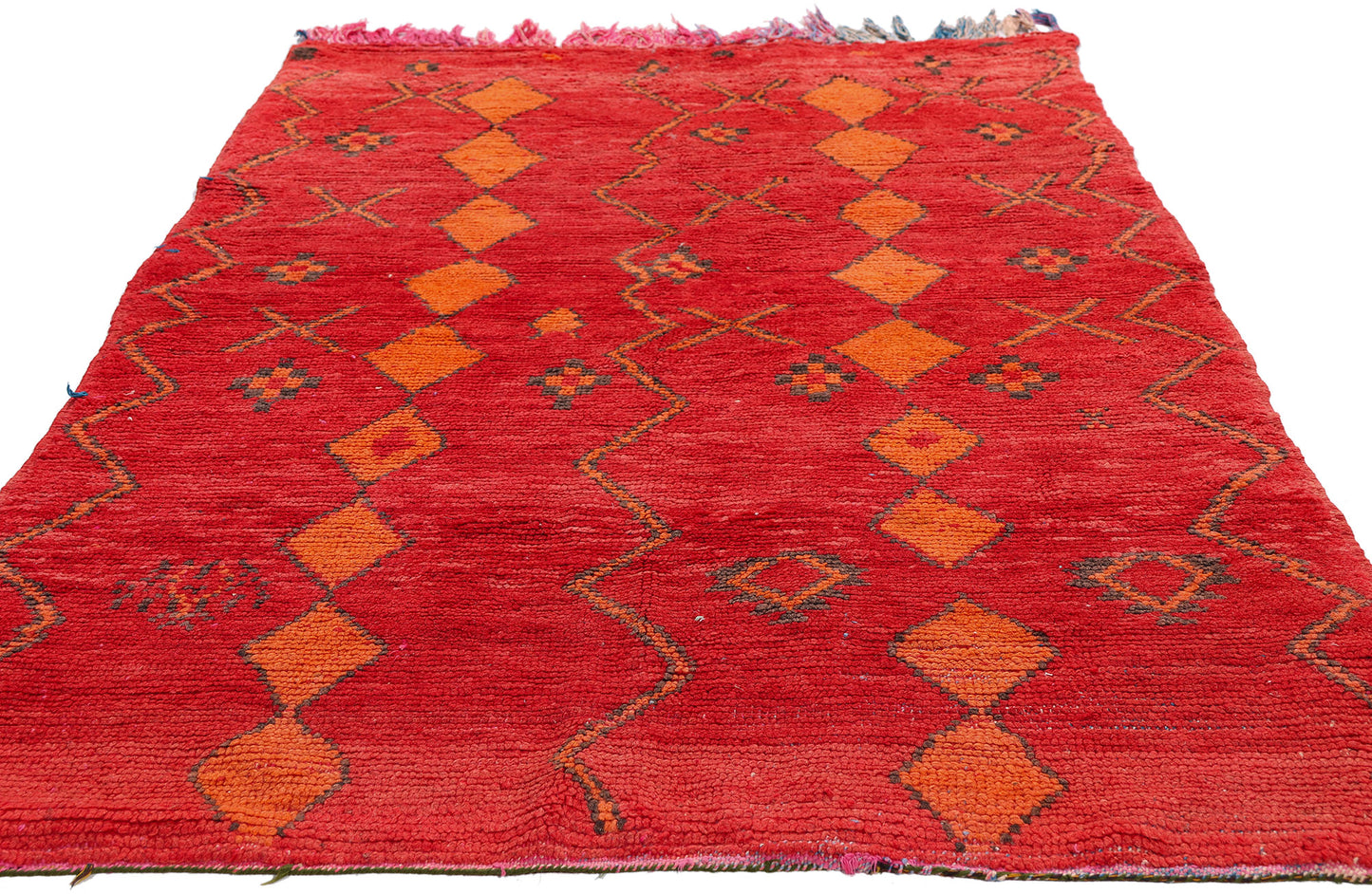 3 x 6 - Red Vintage Boujad Moroccan Rug - 21939