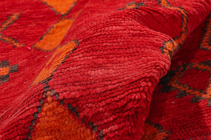 3 x 6 - Red Vintage Boujad Moroccan Rug - 21939