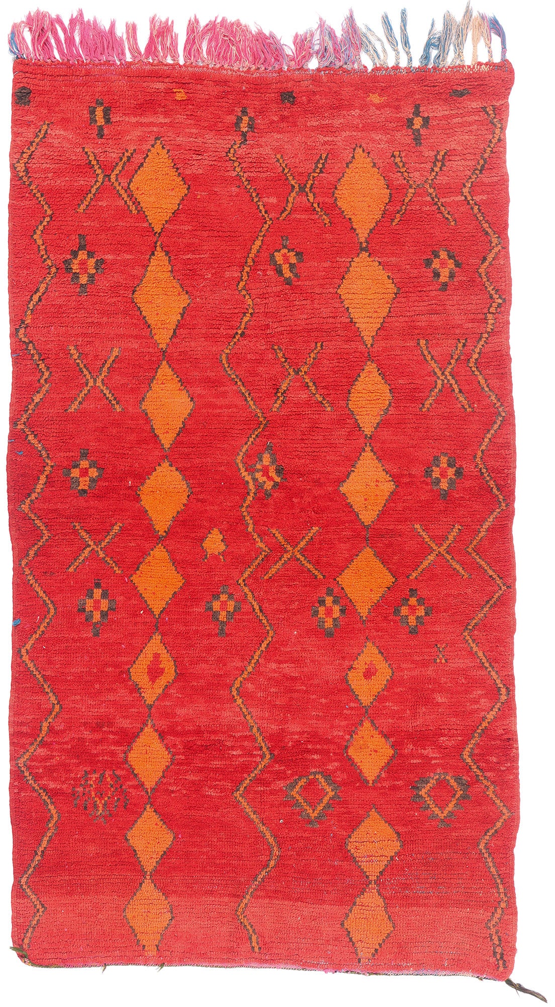 3 x 6 - Red Vintage Boujad Moroccan Rug - 21939