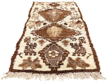 2 x 7 - Ivory Vintage Azilal Moroccan Rug - 21940