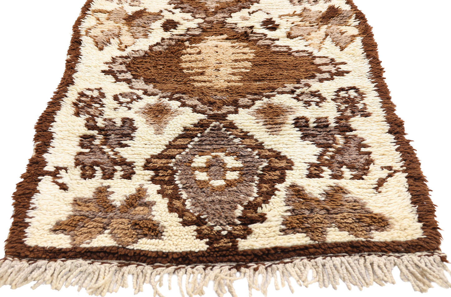 2 x 7 - Ivory Vintage Azilal Moroccan Rug - 21940