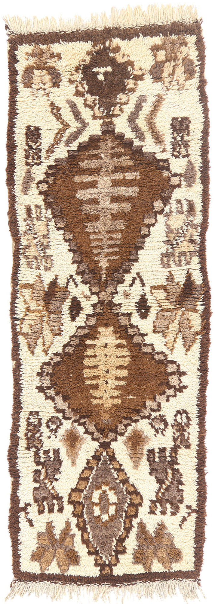 2 x 7 - Ivory Vintage Azilal Moroccan Rug - 21940