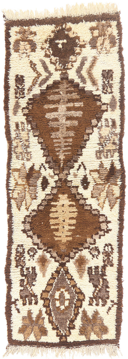 2 x 7 - Ivory Vintage Azilal Moroccan Rug - 21940