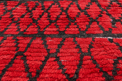 3 x 5 - Red Vintage Boujad Moroccan Rug - 21941