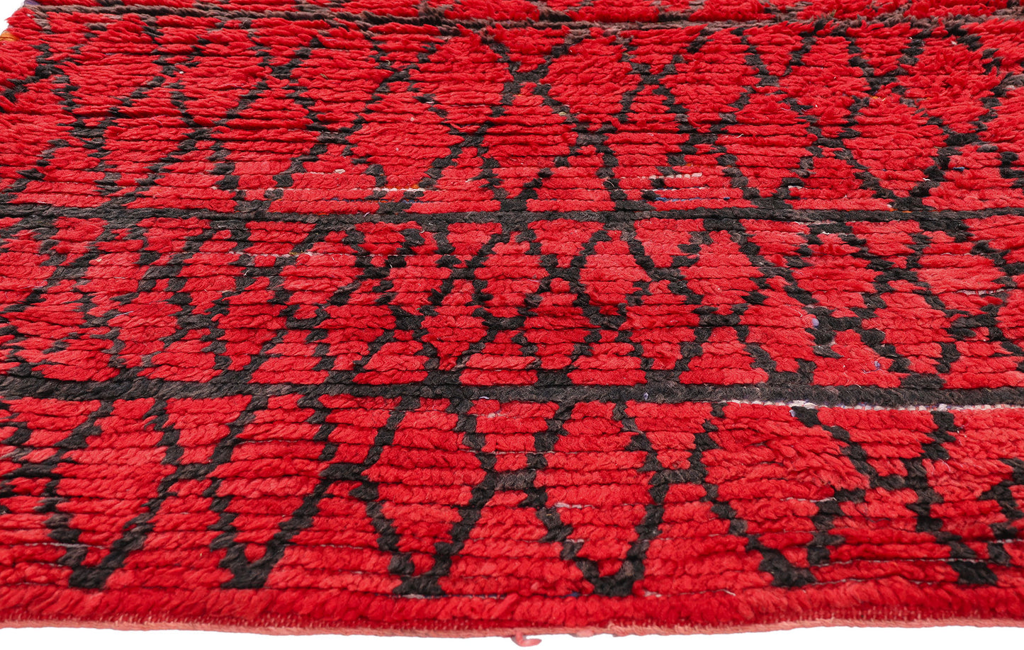 3 x 5 - Red Vintage Boujad Moroccan Rug - 21941