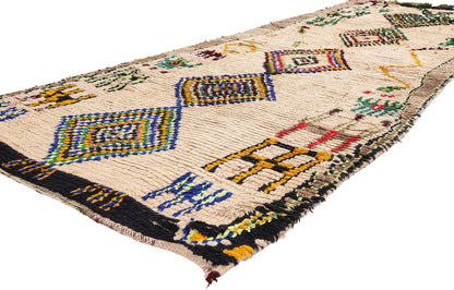 4 x 9 - Ivory Vintage Azilal Moroccan Rug - 21942