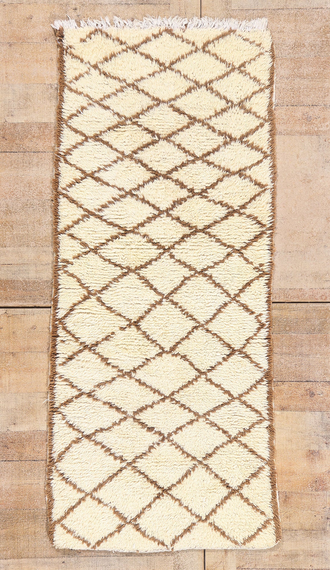 2 x 6 - Ivory Vintage Azilal Moroccan Rug - 21944