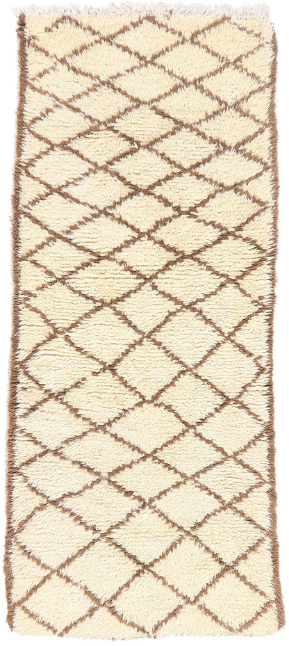 2 x 6 - Ivory Vintage Azilal Moroccan Rug - 21944