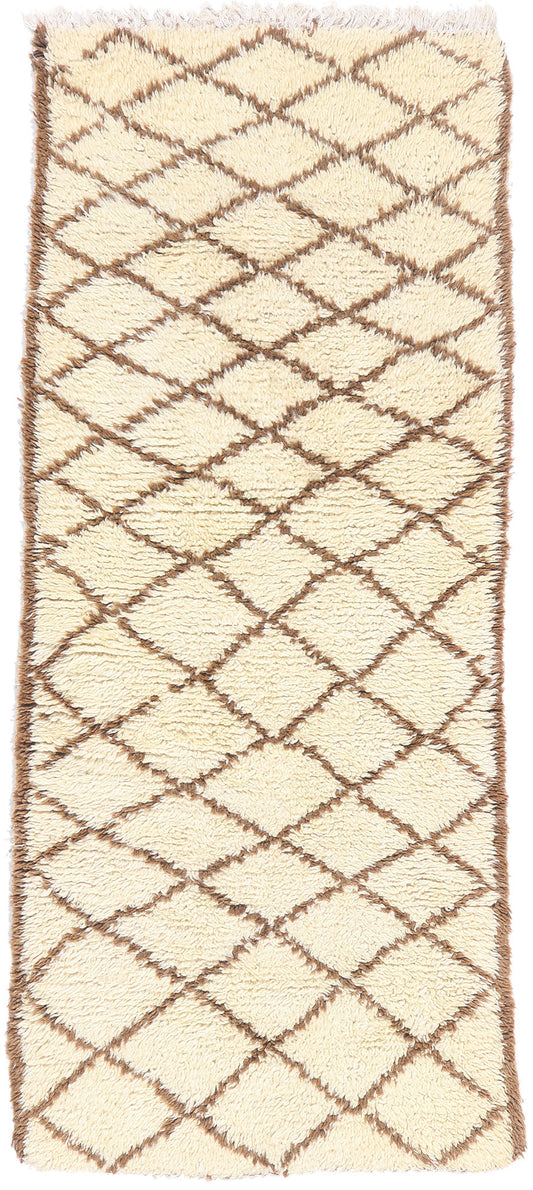 2 x 6 - Ivory Vintage Azilal Moroccan Rug - 21944