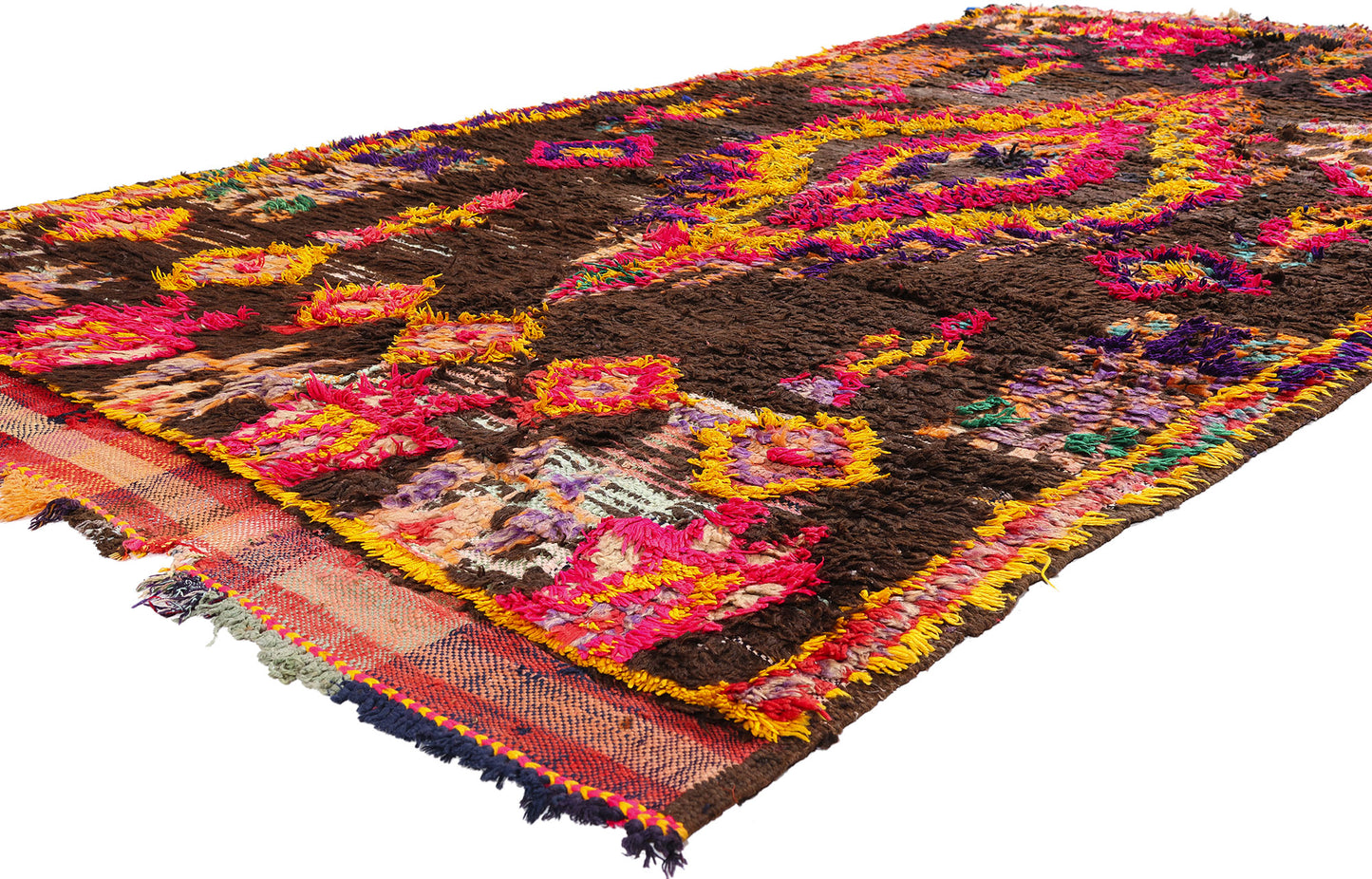 6 x 10 - Brown Vintage Azilal Moroccan Rug - 21946