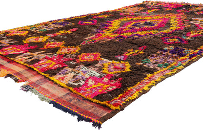 6 x 10 - Brown Vintage Azilal Moroccan Rug - 21946
