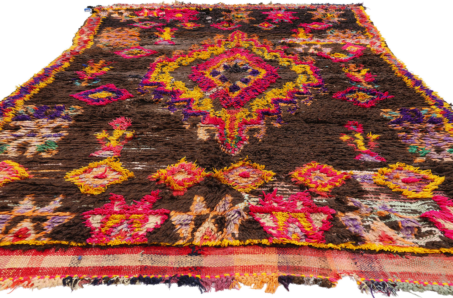 6 x 10 - Brown Vintage Azilal Moroccan Rug - 21946