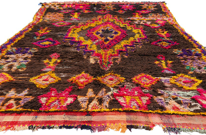 6 x 10 - Brown Vintage Azilal Moroccan Rug - 21946