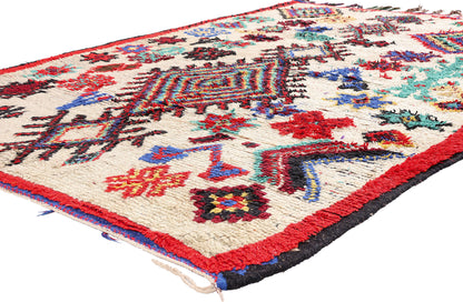 6 x 9 - Ivory Vintage Azilal Moroccan Rug - 21947