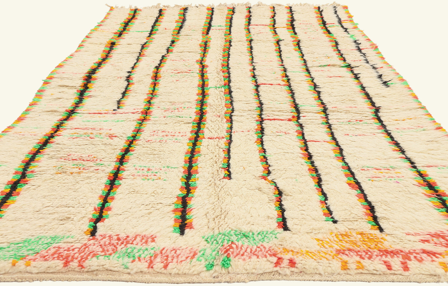 5 x 10 - Ivory Vintage Azilal Moroccan Rug - 21948