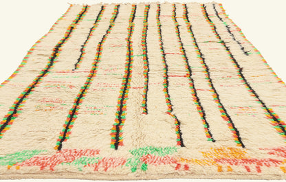 5 x 10 - Ivory Vintage Azilal Moroccan Rug - 21948