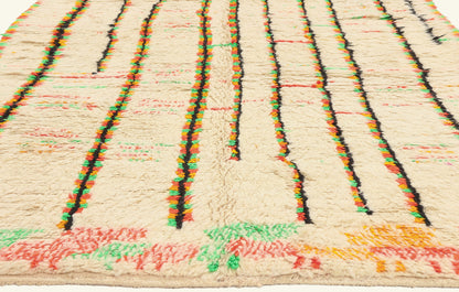 5 x 10 - Ivory Vintage Azilal Moroccan Rug - 21948