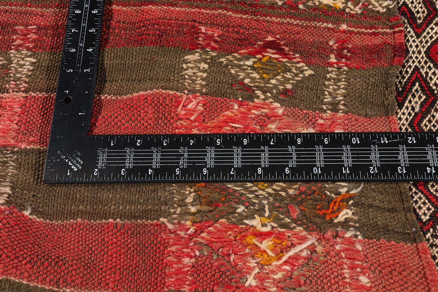 3 x 16 - Red Vintage Zemmour Moroccan Kilim Rug - 21949