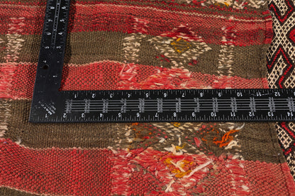 3 x 16 - Red Vintage Zemmour Moroccan Kilim Rug - 21949