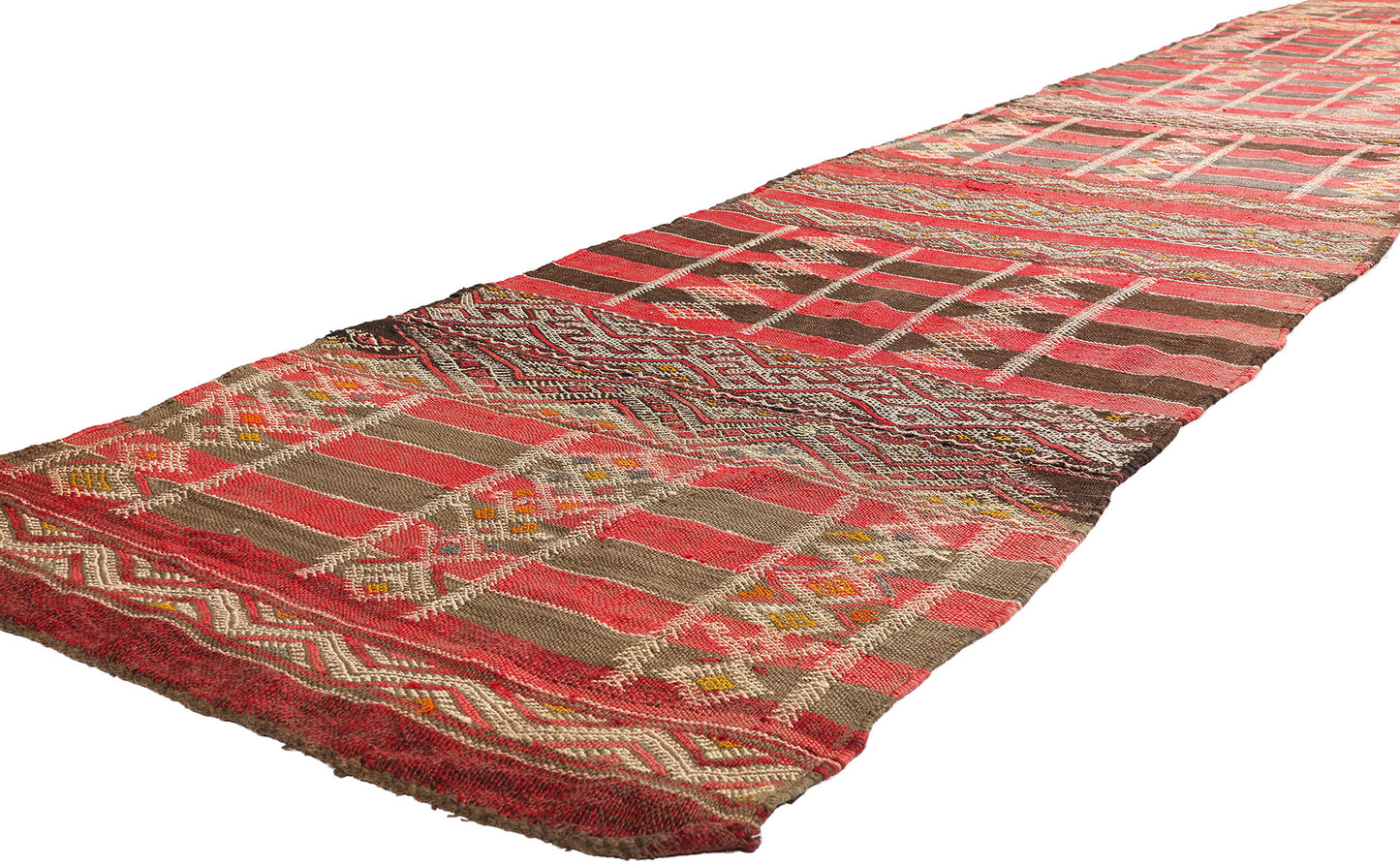 3 x 16 - Red Vintage Zemmour Moroccan Kilim Rug - 21949