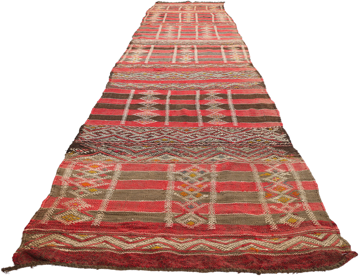 3 x 16 - Red Vintage Zemmour Moroccan Kilim Rug - 21949