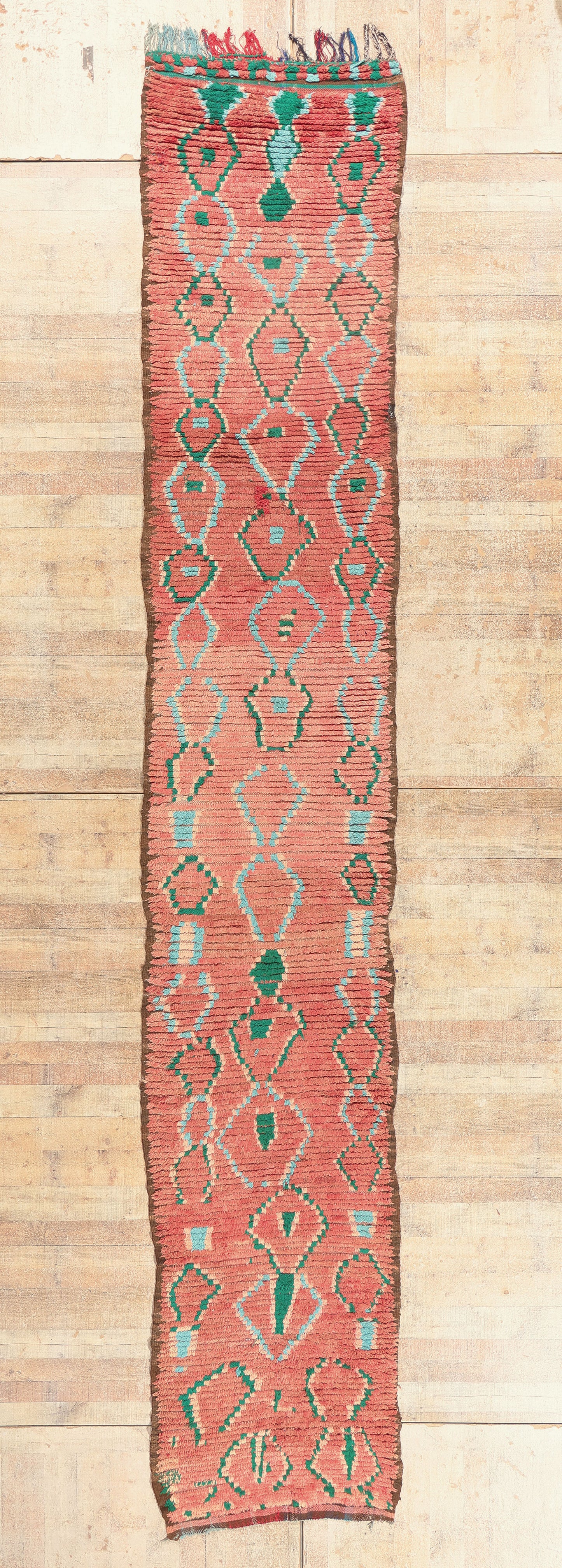 3 x 19 - Red Vintage Boujad Moroccan Rug - 21950
