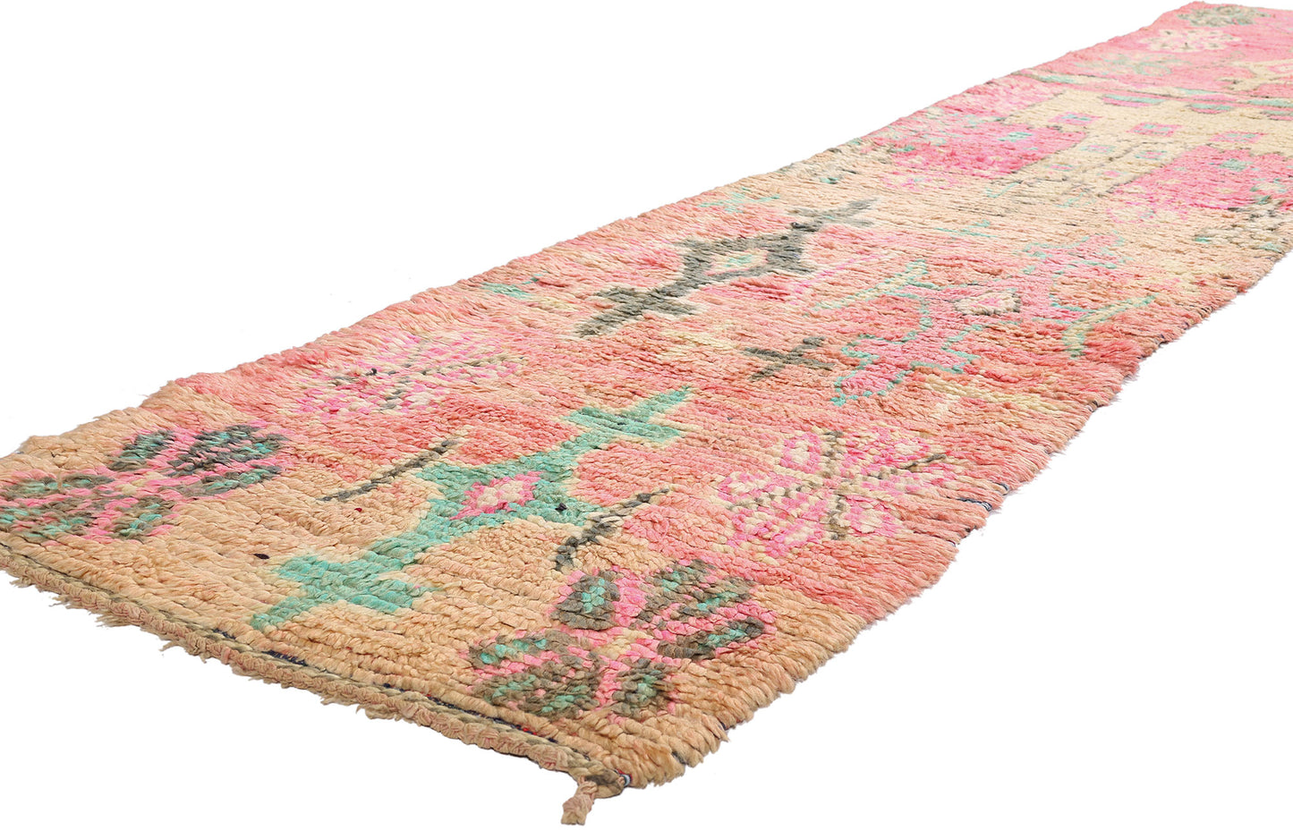2 x 12 - Pink Vintage Boujad Moroccan Rug - 21951