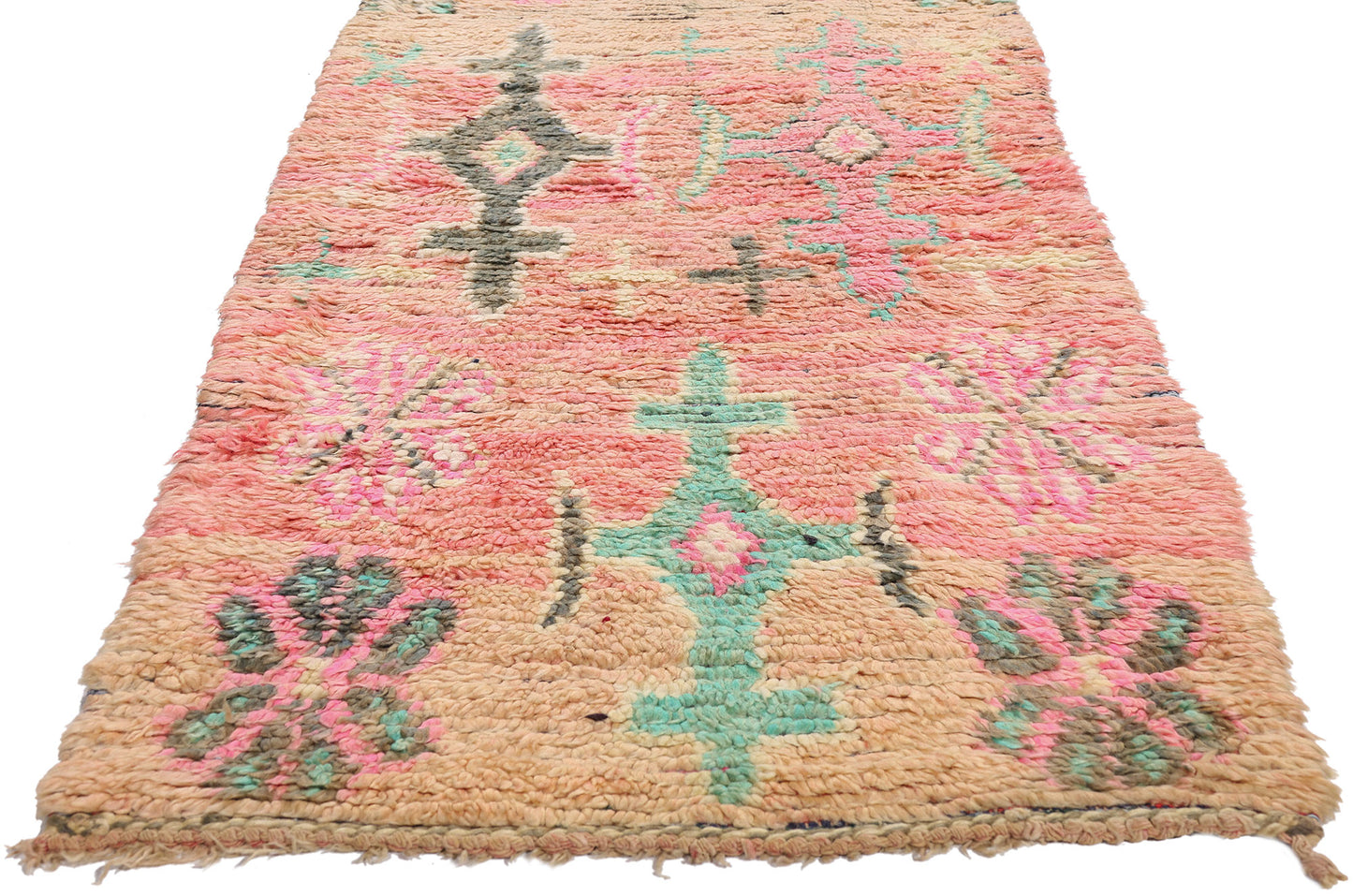 2 x 12 - Pink Vintage Boujad Moroccan Rug - 21951