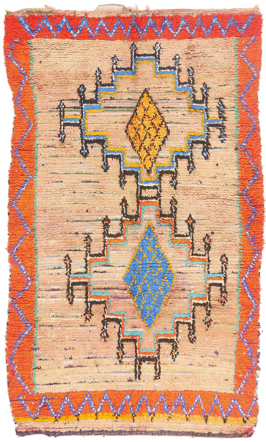 5 x 8 - Multicolor Vintage Azilal Moroccan Rug - 21952