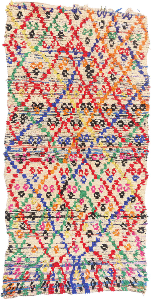 5 x 9 - Multicolor Vintage Azilal Moroccan Rug - 21954