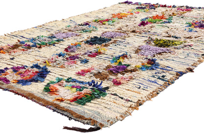 5 x 7 - Ivory Vintage Azilal Moroccan Rug - 21955