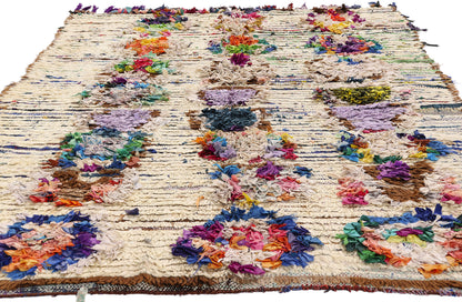 5 x 7 - Ivory Vintage Azilal Moroccan Rug - 21955
