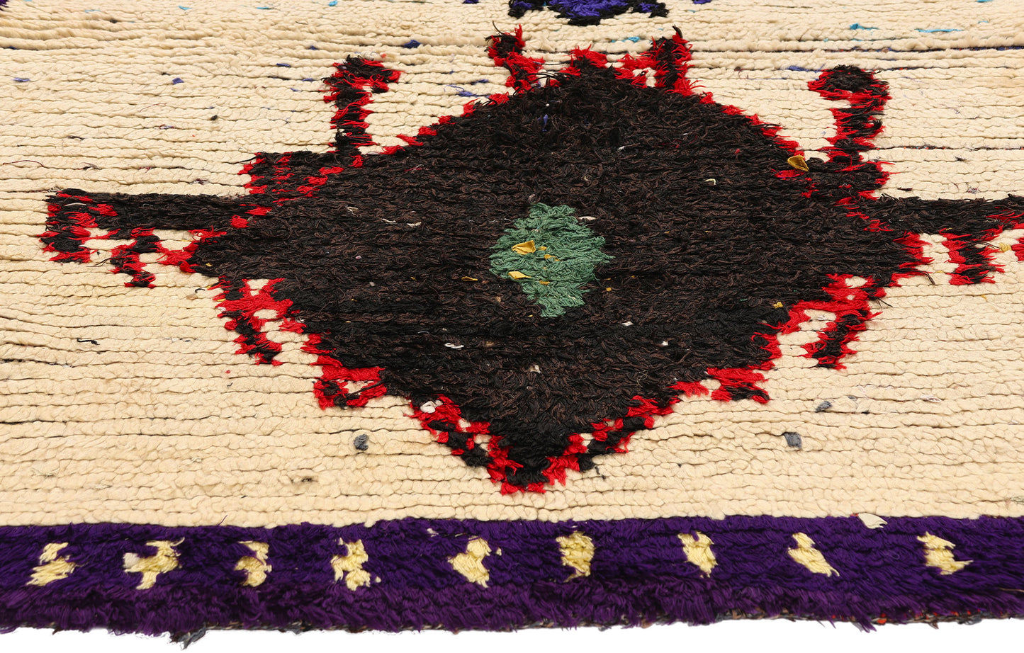 4 x 6 - Ivory Vintage Azilal Moroccan Rug - 21956