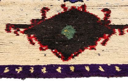 4 x 6 - Ivory Vintage Azilal Moroccan Rug - 21956