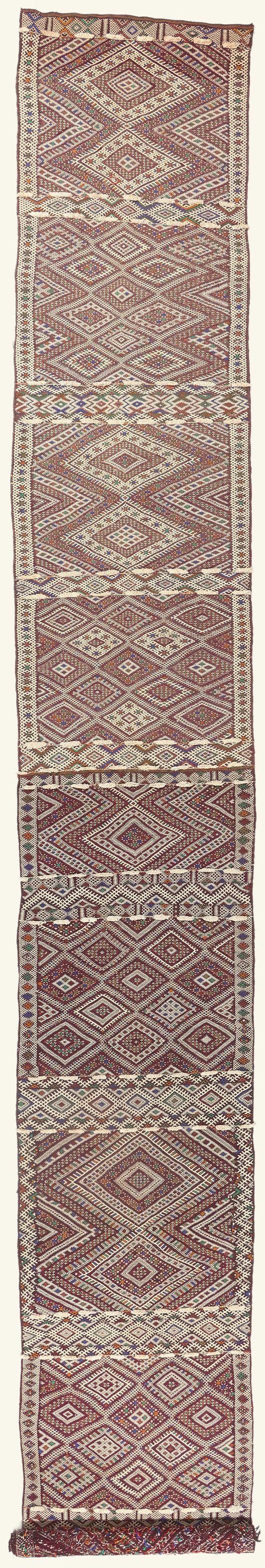 4 x 26 - Multicolor Vintage Zemmour Moroccan Kilim Rug - 21957