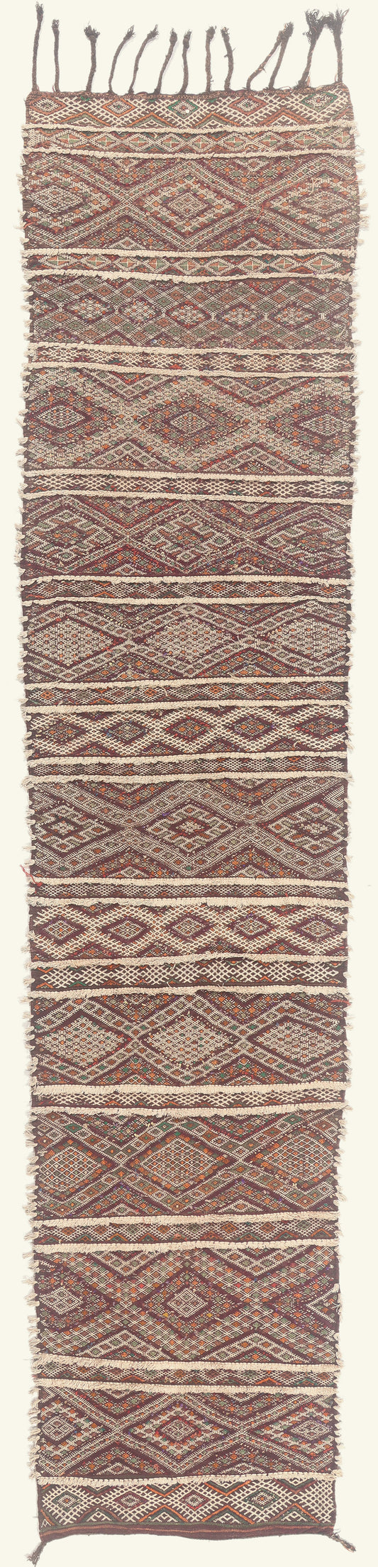 3 x 15 - Multicolor Vintage Zemmour Moroccan Kilim Rug - 21962