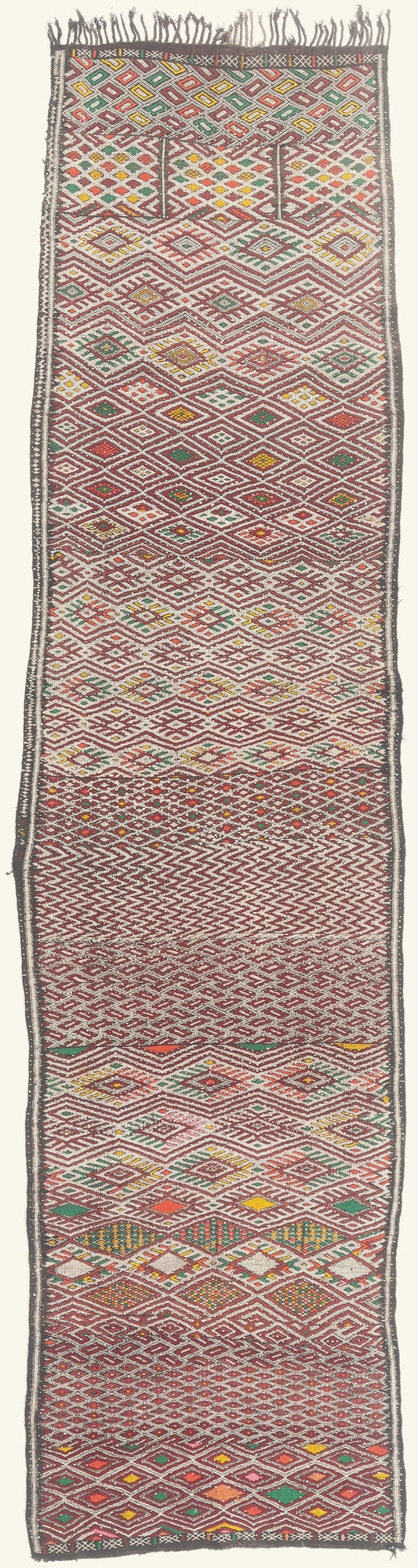 4 x 16 - Multicolor Vintage Zemmour Moroccan Kilim Rug - 21963