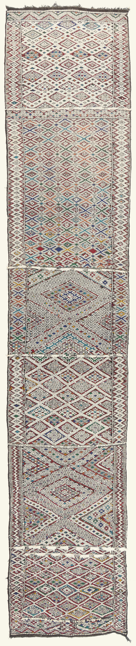 4 x 20 - Multicolor Vintage Zemmour Moroccan Kilim Rug - 21964