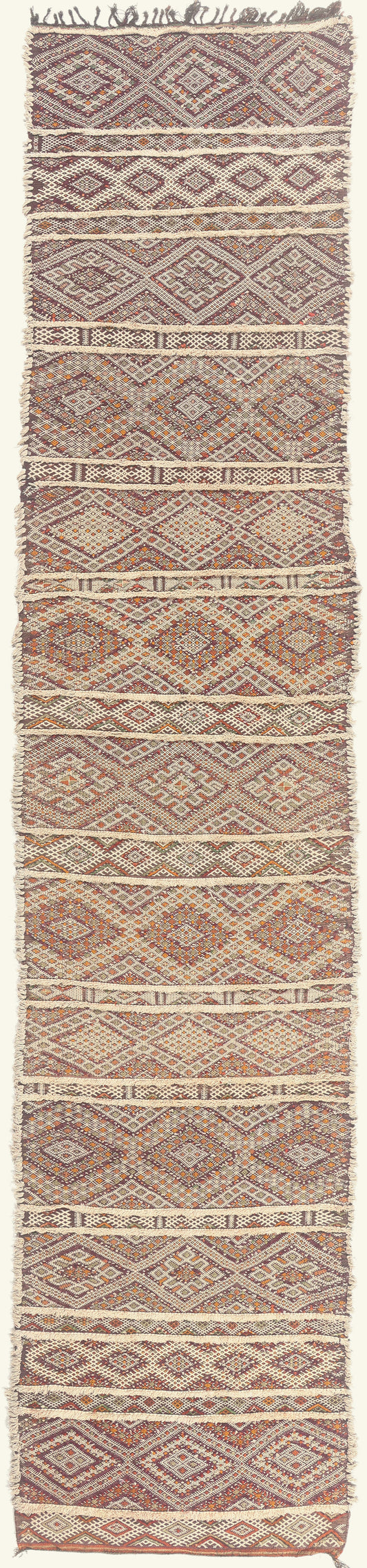 4 x 17 - Multicolor Vintage Zemmour Moroccan Kilim Rug - 21965
