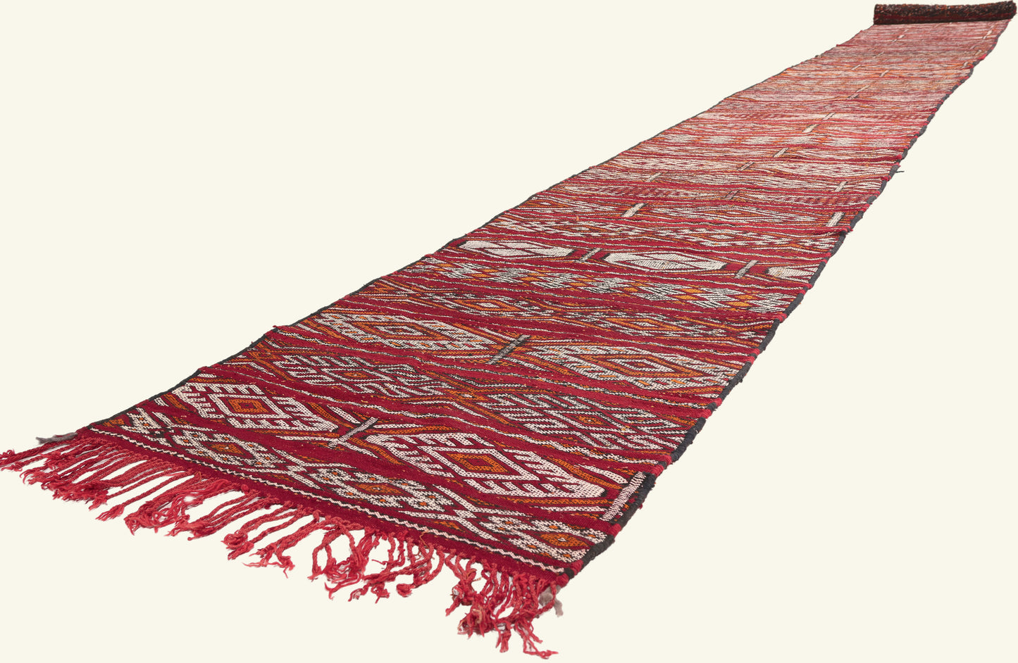 3 x 27 - Red Vintage Zemmour Moroccan Kilim Rug - 21970