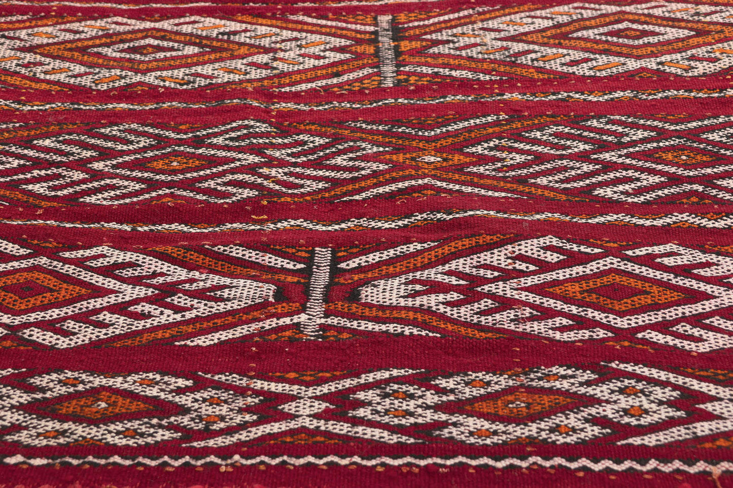 3 x 27 - Red Vintage Zemmour Moroccan Kilim Rug - 21970