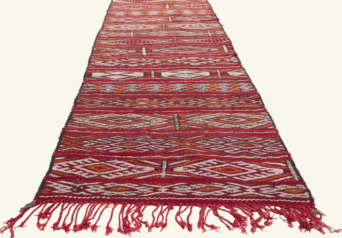 3 x 27 - Red Vintage Zemmour Moroccan Kilim Rug - 21970