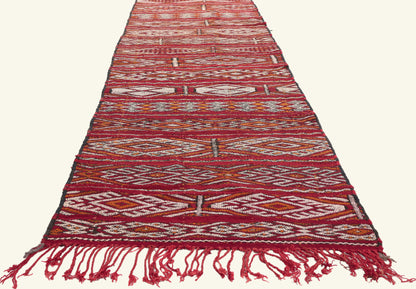 3 x 27 - Red Vintage Zemmour Moroccan Kilim Rug - 21970